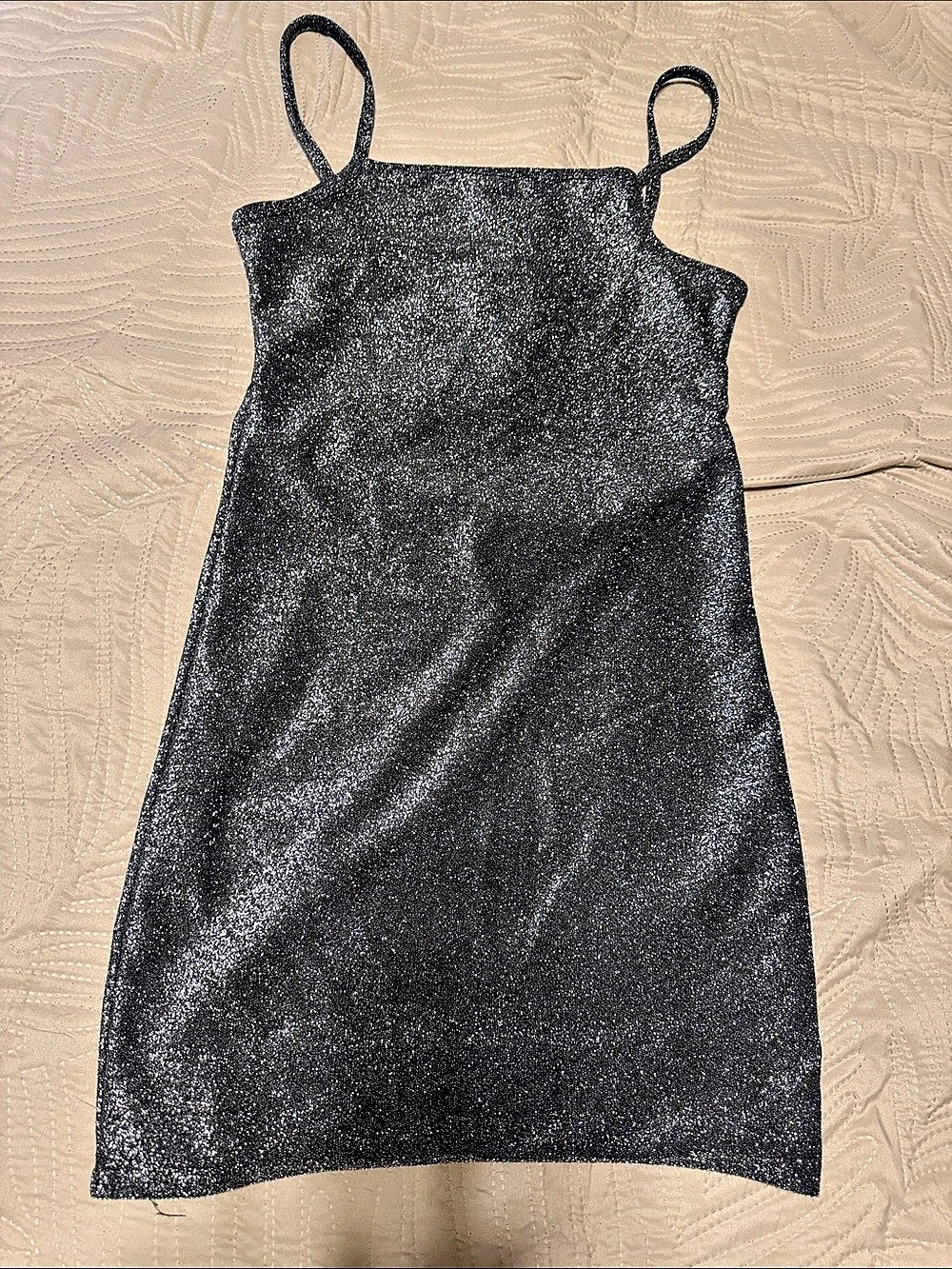 Sparkle Mini Dress in Black Size Small